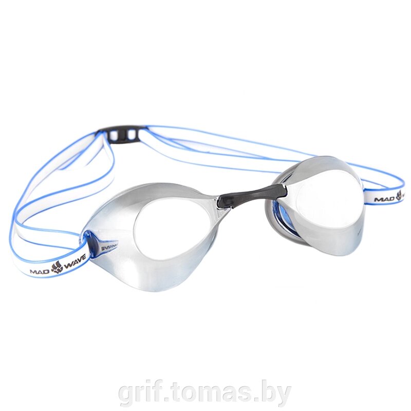 Очки для плавания стартовые Mad Wave Turbo Racer II Mirror (синий) (арт. M0458 07 0 03W) от компании Интернет-магазин товаров для спорта и туризма ГРИФ-СПОРТ - фото 1