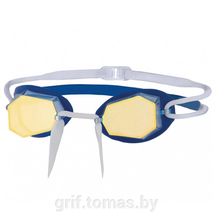 Очки для плавания стартовые Zoggs Diamond Titanium (синий/белый/золотистый) (арт. 461090/BLWHMGD) от компании Интернет-магазин товаров для спорта и туризма ГРИФ-СПОРТ - фото 1