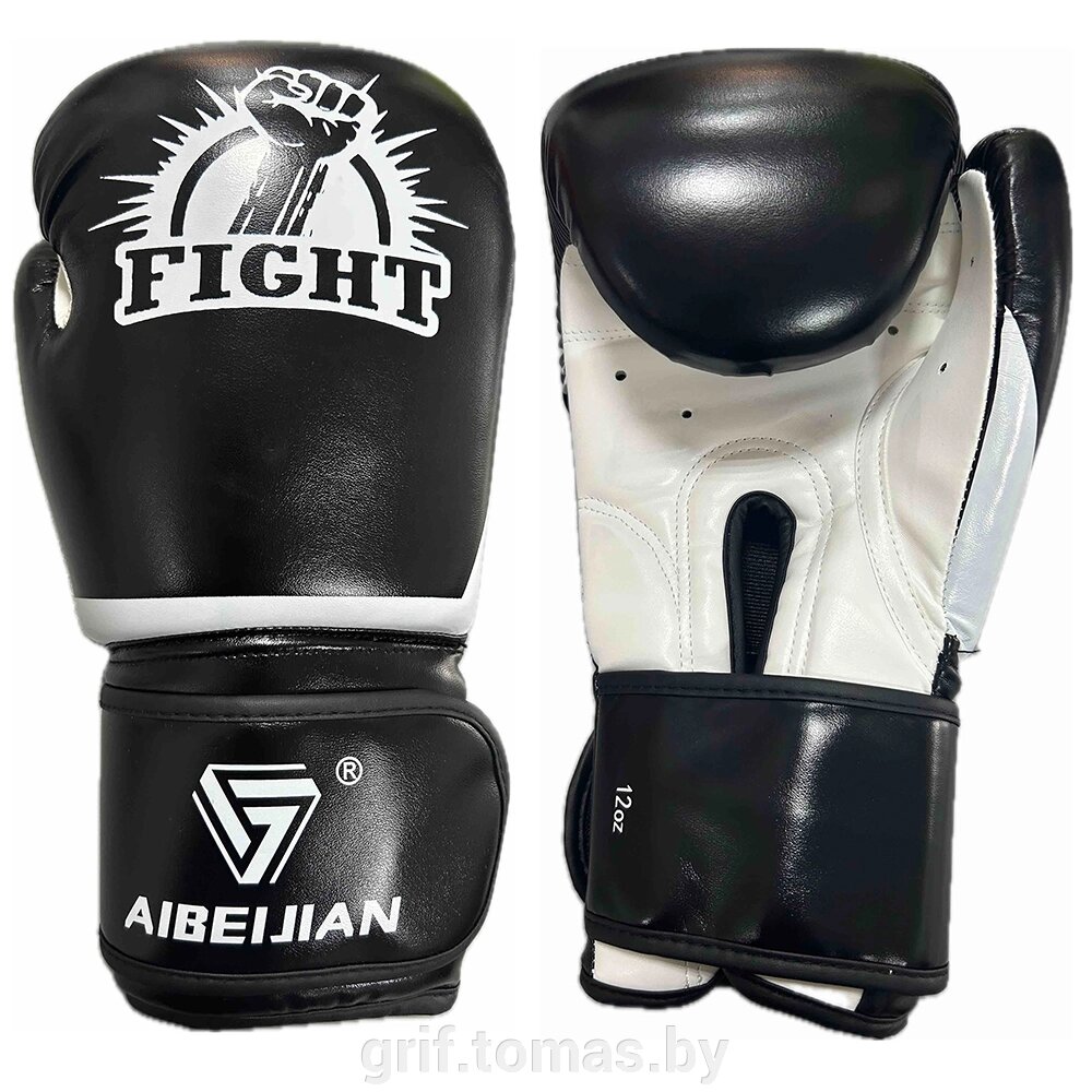 Перчатки боксерские Aibeijian ПУ (черный)  (арт. Boxing Gloves 1) от компании Интернет-магазин товаров для спорта и туризма ГРИФ-СПОРТ - фото 1