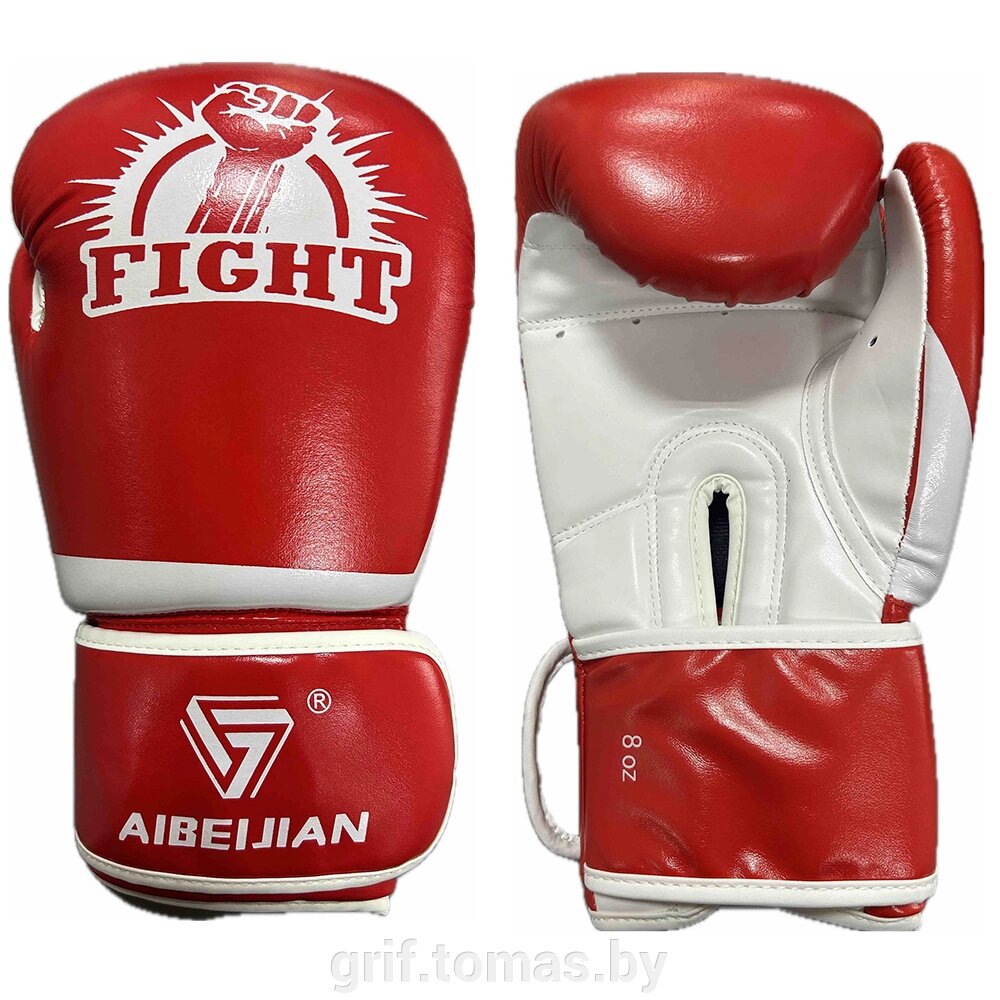 Перчатки боксерские Aibeijian ПУ (красный)  (арт. Boxing Gloves 1) от компании Интернет-магазин товаров для спорта и туризма ГРИФ-СПОРТ - фото 1