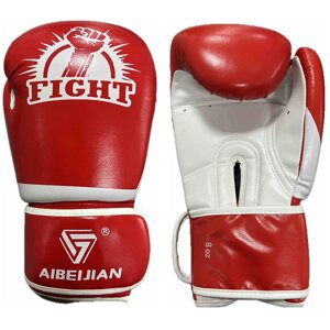 Перчатки боксерские Aibeijian ПУ (красный) (арт. Boxing Gloves 1)