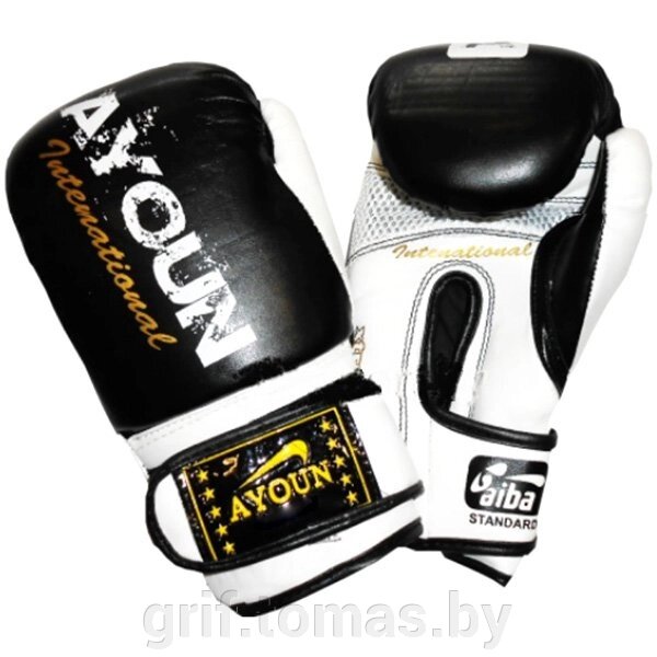 Перчатки боксерские Ayoun DX ПВХ (черный) (арт. 850) от компании Интернет-магазин товаров для спорта и туризма ГРИФ-СПОРТ - фото 1