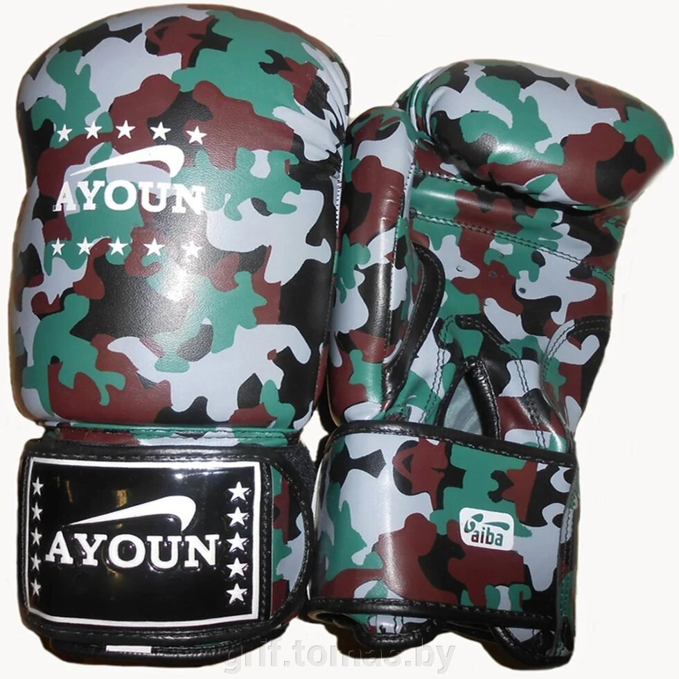 Перчатки боксерские Ayoun DX ПВХ (камуфляж) (арт. 869) от компании Интернет-магазин товаров для спорта и туризма ГРИФ-СПОРТ - фото 1