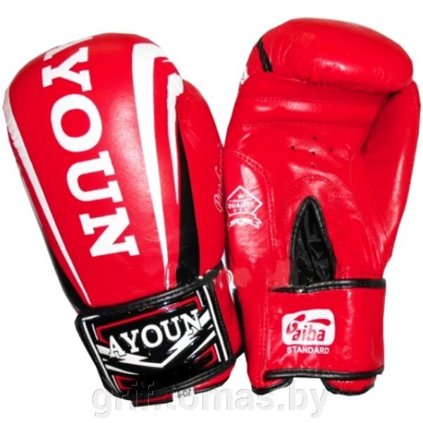 Перчатки боксерские Ayoun кожа (красный) (арт. 967) от компании Интернет-магазин товаров для спорта и туризма ГРИФ-СПОРТ - фото 1