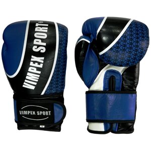Перчатки боксерские Vimpex Sport 3034 кожа (синий) (арт. 3034)