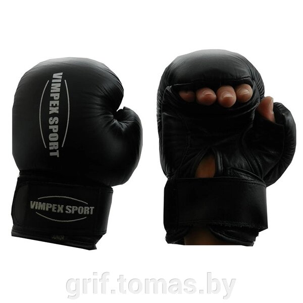 Перчатки для рукопашного боя Vimpex Sport 1802 кожа (арт. 1802) от компании Интернет-магазин товаров для спорта и туризма ГРИФ-СПОРТ - фото 1