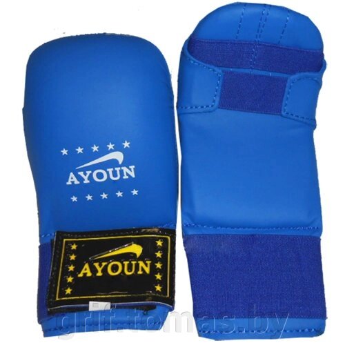 Перчатки каратэ Ayoun ПВХ (синий) (арт. 840) от компании Интернет-магазин товаров для спорта и туризма ГРИФ-СПОРТ - фото 1
