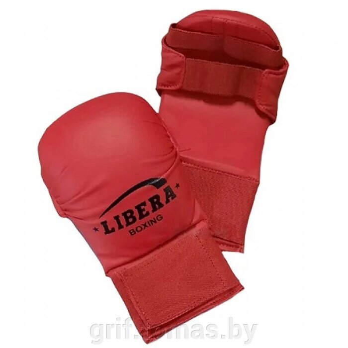 Перчатки каратэ Libera ПУ (красный) (арт. LIB-840) от компании Интернет-магазин товаров для спорта и туризма ГРИФ-СПОРТ - фото 1