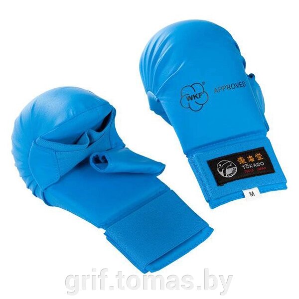 Перчатки каратэ с пальцем Tokaido WKF (синий) (арт. TOK-KM-02-WKF (PK-3)) от компании Интернет-магазин товаров для спорта и туризма ГРИФ-СПОРТ - фото 1