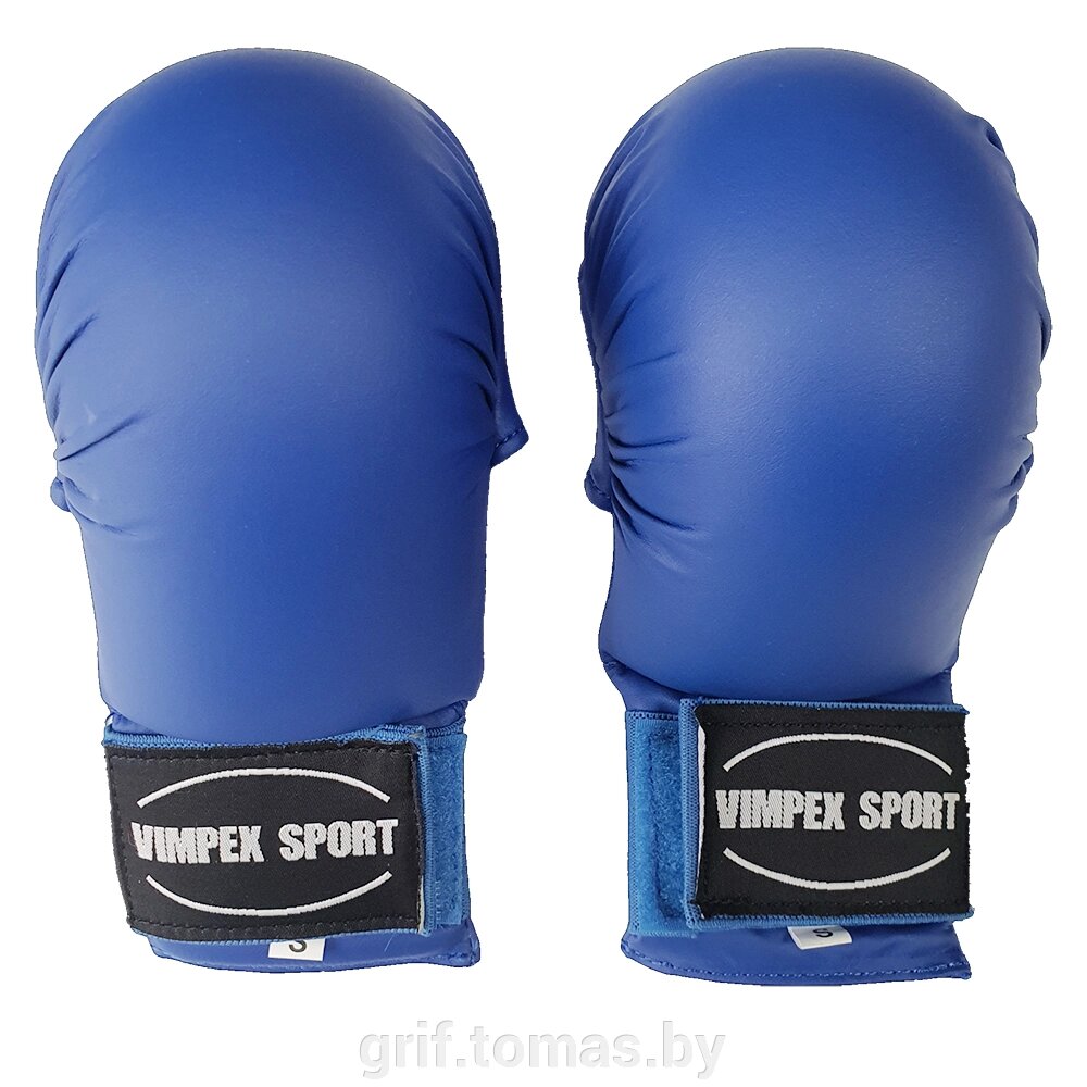 Перчатки каратэ Vimpex Sport ПУ (синий) (арт. 1530) от компании Интернет-магазин товаров для спорта и туризма ГРИФ-СПОРТ - фото 1