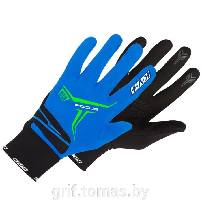 Перчатки лыжные KV+ XC Focus (синий/черный) (арт. 9G07.2) от компании Интернет-магазин товаров для спорта и туризма ГРИФ-СПОРТ - фото 1