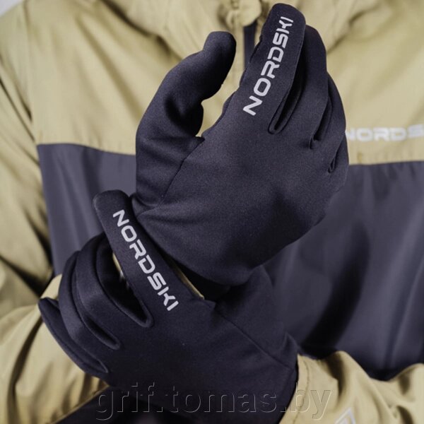 Перчатки Nordski Run (черный) (арт. NSU262100) от компании Интернет-магазин товаров для спорта и туризма ГРИФ-СПОРТ - фото 1
