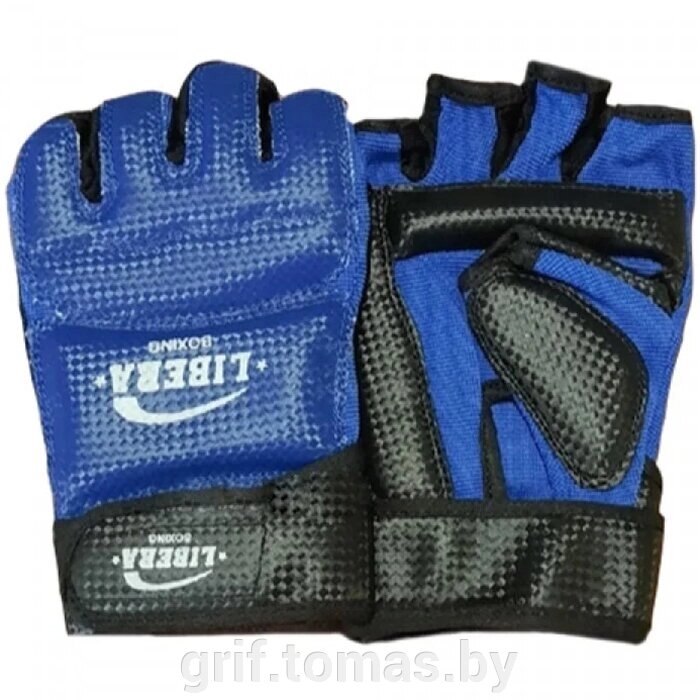 Перчатки тхэквондо Libera ПВХ (синий) (арт. LIB-738) от компании Интернет-магазин товаров для спорта и туризма ГРИФ-СПОРТ - фото 1