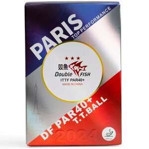 Мячи для настольного тенниса Double Fish Paris 2024 Olympic Games 3* (арт. PAR40+) в Минске от компании ГРИФ-СПОРТ - товары для спорта, туризма и активного отдыха