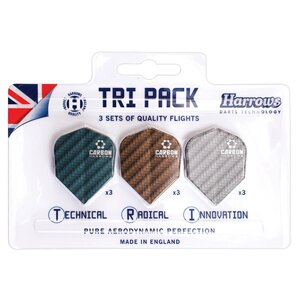 Набор оперений для дротиков Harrows Tri Pack Carbon