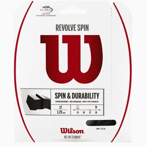 Струна теннисная Wilson Revolve Spin 17 1.25/12.2 м (черный) (арт. WRZ958900) в Минске от компании Интернет-магазин товаров для спорта и туризма ГРИФ-СПОРТ