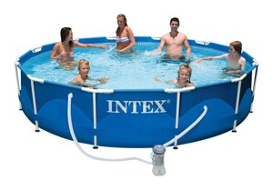 Бассейн дачный каркасный Intex Metal Frame (6503 л) (арт. 28212/56996) в Минске от компании Интернет-магазин товаров для спорта и туризма ГРИФ-СПОРТ