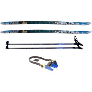 Комплект беговых лыж STC с палками из стекловолокна и креплением под обычную обувь (арт. Kompl-KR-RG)