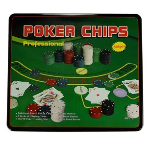 Набор для игры в покер в коробке на 500 фишек (арт. 7104MY-115)