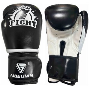Перчатки боксерские Aibeijian ПУ (черный) (арт. Boxing Gloves 1)