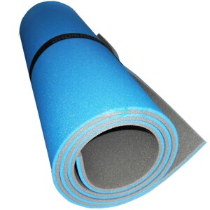 Коврик двухслойный Экофлекс 15 мм (голубой/серый) (арт. 85202021)