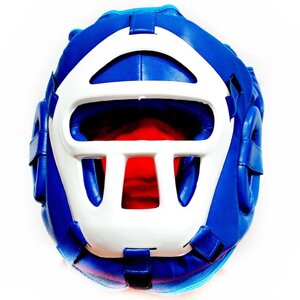 Шлем для единоборств с защитной маской ZEZ Sport ПУ (арт. H-MASK) в Минске от компании Интернет-магазин товаров для спорта и туризма ГРИФ-СПОРТ