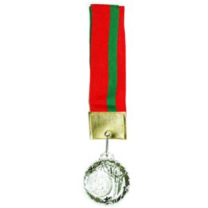 Медаль 5.0 см (серебро) (арт. 5,0-FL) в Минске от компании Интернет-магазин товаров для спорта и туризма ГРИФ-СПОРТ
