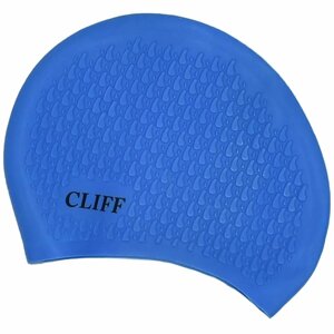 Шапочка для плавания для длинных волос Cliff (голубой) (арт. CF-CS17-BL)