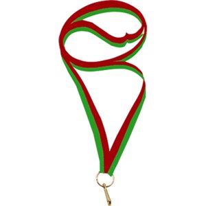 Ленточка для медали GTsport 20 мм (красный/зеленый) (арт. V2)