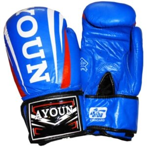 Перчатки боксерские Ayoun кожа (синий) (арт. 967) в Минске от компании Интернет-магазин товаров для спорта и туризма ГРИФ-СПОРТ