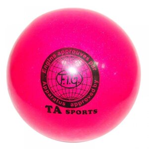 Мяч для художественной гимнастики с блестками 180 мм (цвет в ассортименте) (арт. T9)