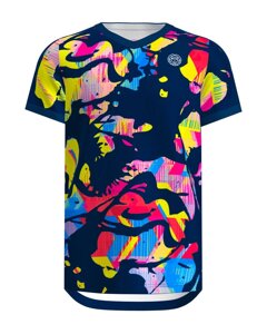 Футболка теннисная для мальчиков Bidi Badu Wild Arts Junior V-Neck Tee Boy (темно-синий/микс) (арт. B1620028-DBLRDMX) в Минске от компании Интернет-магазин товаров для спорта и туризма ГРИФ-СПОРТ