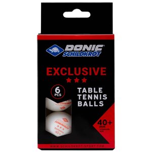 Мячи для настольного тенниса Donic-Schildkröt Exclusive 3* (белый) (арт. DNC-3357)