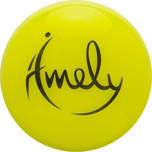 Мяч для художественной гимнастики Amely 150 мм (желтый) (арт. AGB-301-15-Y)