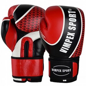 Перчатки боксерские Vimpex Sport 3034 кожа (красный) (арт. 3034)
