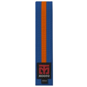 Пояс тхэквондо Mooto хлопок/полиэстер 240 см (синий/оранжевый) (арт. 20841)