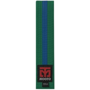 Пояс тхэквондо Mooto хлопок/полиэстер 240 см (зеленый/синий) (арт. 20848)