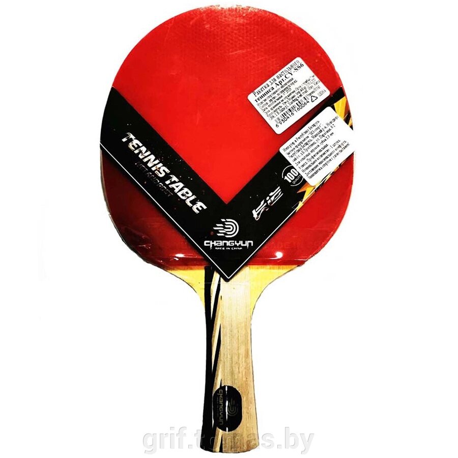 Ракетка для настольного тенниса  (арт. CY-SS6) от компании Интернет-магазин товаров для спорта и туризма ГРИФ-СПОРТ - фото 1