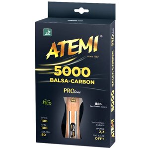 Ракетка для настольного тенниса Atemi 5000 Balsa-Carbon (арт. A5000)