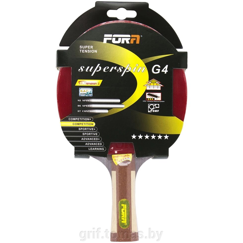 Ракетка для настольного тенниса Fora 6* (арт. ST12603) от компании Интернет-магазин товаров для спорта и туризма ГРИФ-СПОРТ - фото 1
