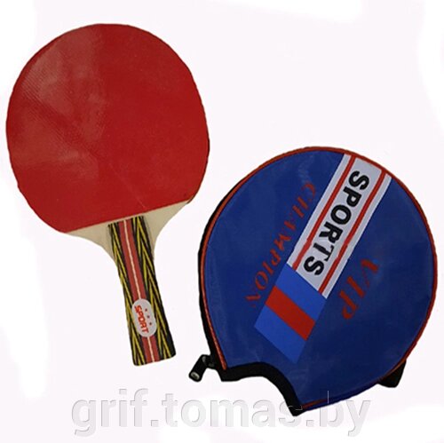 Ракетка для настольного тенниса с чехлом (арт. AR-10) от компании Интернет-магазин товаров для спорта и туризма ГРИФ-СПОРТ - фото 1