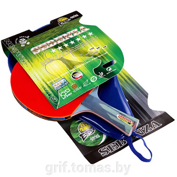 Ракетка для настольного тенниса с чехлом Giant Dragon Sebenza 7* (арт. EDC7001) от компании Интернет-магазин товаров для спорта и туризма ГРИФ-СПОРТ - фото 1