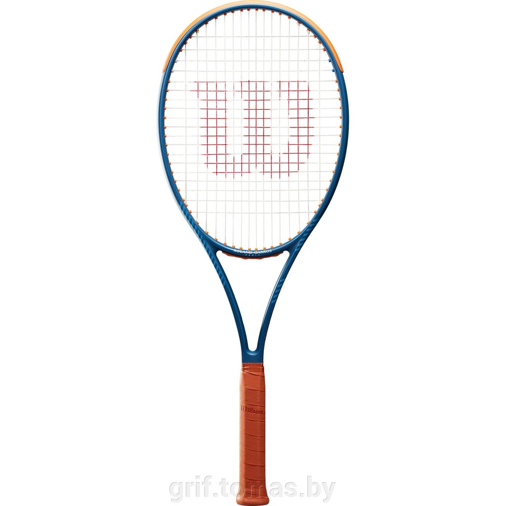 Ракетка теннисная Wilson Blade 98 16x19 V9.0 Roland Garros 2024 (без струн) (арт. WR150611U) от компании Интернет-магазин товаров для спорта и туризма ГРИФ-СПОРТ - фото 1