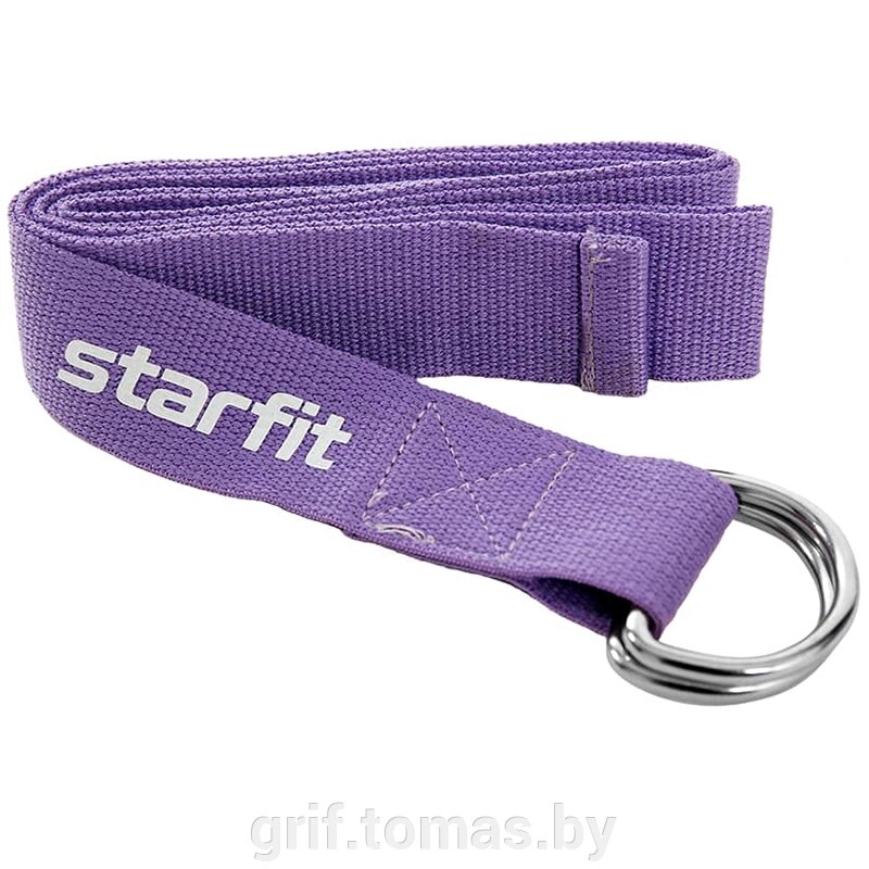 Ремень для йоги Starfit Core (фиолетовый)  (арт. YB-100-PU) от компании Интернет-магазин товаров для спорта и туризма ГРИФ-СПОРТ - фото 1