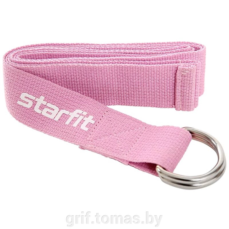 Ремень для йоги Starfit Core (розовый)  (арт. YB-100-PI) от компании Интернет-магазин товаров для спорта и туризма ГРИФ-СПОРТ - фото 1