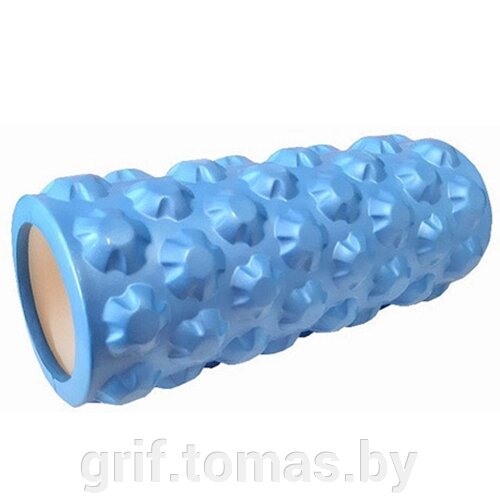 Ролик для йоги массажный Artbell 33х14 см (синий) (арт. YL-MR-104) от компании Интернет-магазин товаров для спорта и туризма ГРИФ-СПОРТ - фото 1