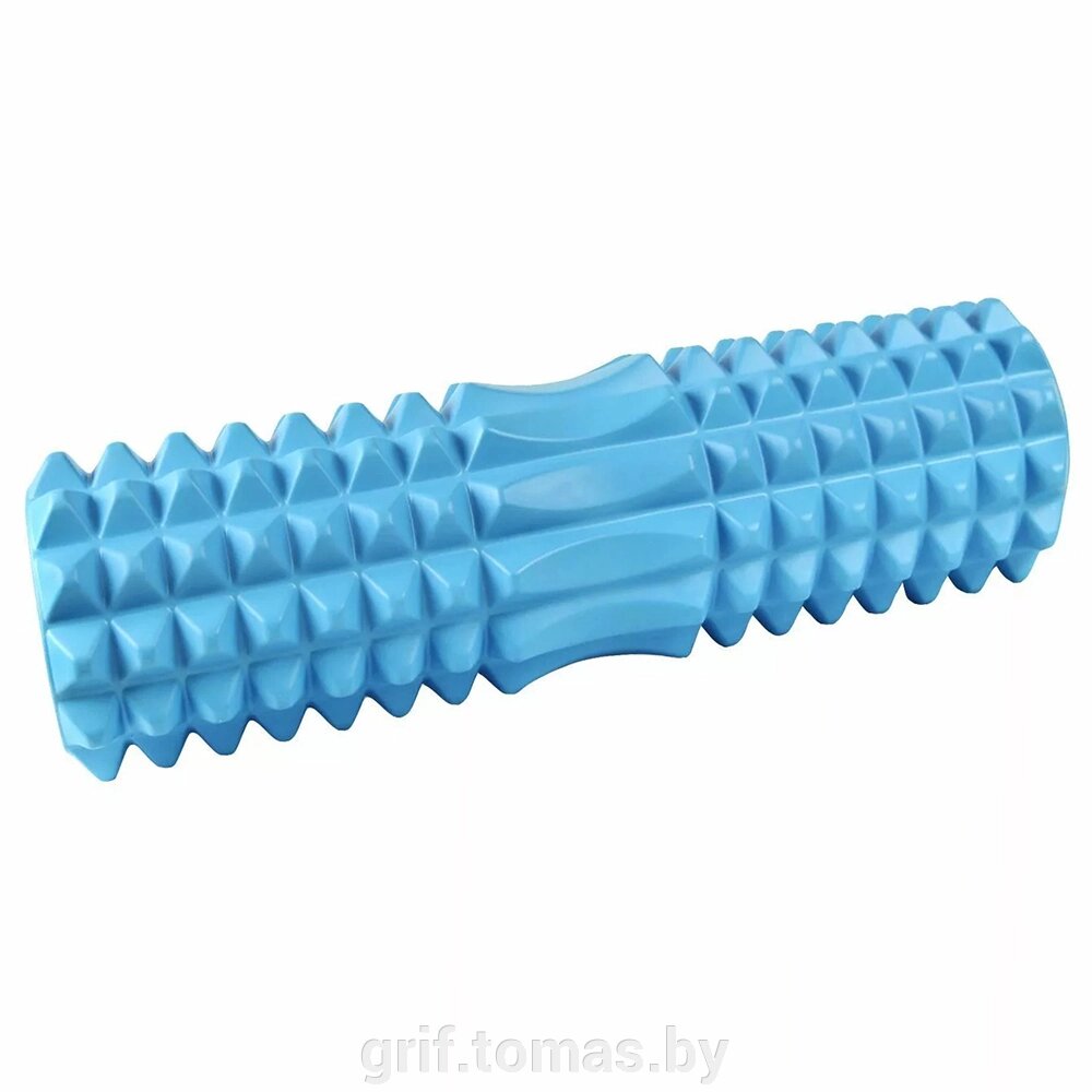 Ролик для йоги массажный Cliff 45х13 см (голубой) (арт. CF-125-BL) от компании Интернет-магазин товаров для спорта и туризма ГРИФ-СПОРТ - фото 1