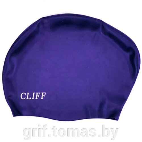 Шапочка для плавания для длинных волос Cliff (фиолетовый) (арт. CS13/2-PU) от компании Интернет-магазин товаров для спорта и туризма ГРИФ-СПОРТ - фото 1