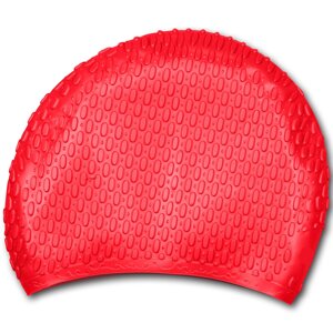 Шапочка для плавания для длинных волос Cliff (красный) (арт. CF-CS17-R)