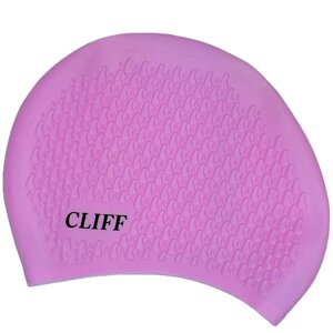 Шапочка для плавания для длинных волос Cliff (розовый) (арт. CF-CS17-PI)